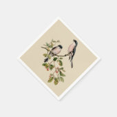 vogels op beige servet (Hoek)