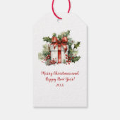 Vogels op Bes Tak Kerstmis |  Cadeaulabel (Achterkant)
