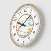 Vogels op bijkantoor: Land Rustic Wall-kloknaam Grote Klok (Hoek)