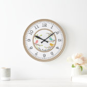 Vogels op bijkantoor: Land Rustic Wall-kloknaam Grote Klok (Huis)