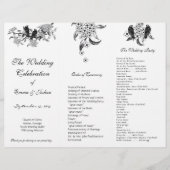 vogels op bijkantoor TriFold Wedding Programme (Voorkant)