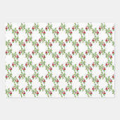 Vogels op bijkantoren, bessen en bladeren inpakpapier vel (Voorkant 2)