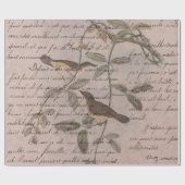 vogels op bijkantoren met schrijven cadeaupapier (Vlak)