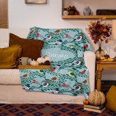 vogels op bijkantoren op maat fleece deken