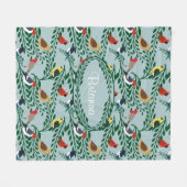 vogels op bijkantoren op maat fleece deken (Voorkant (Horizontaal))