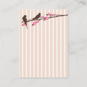 Vogels op bloeiende Sakura-Kaarten Informatiekaartje (Achterkant)