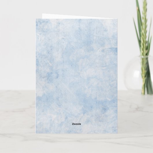 vogels op bloeiende tak Blauwe hemel Blank Bedankkaart (Achterkant)