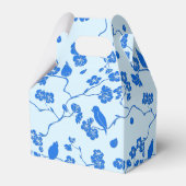 Vogels op Cherry Blossom Blue op Blue Bedankdoosjes (Achterkant)