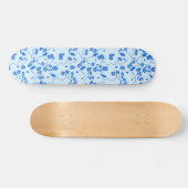 Vogels op Cherry Blossom Blue op Blue Persoonlijk Skateboard (Horizontaal)