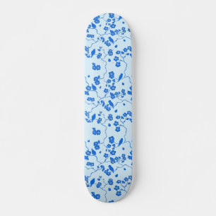Vogels op Cherry Blossom Blue op Blue Persoonlijk Skateboard