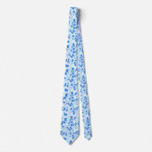 Vogels op Cherry Blossom Blue op Blue Stropdas (Voorkant)
