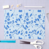 Vogels op Cherry Blossom Blue op Blue Tissuepapier (Craft)