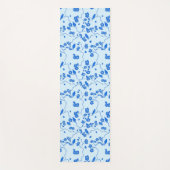 Vogels op Cherry Blossom Blue op Blue Yogamat (Voorkant)