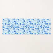 Vogels op Cherry Blossom Blue op Blue Yogamat (Voorkant (horizontaal))