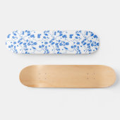 Vogels op Cherry Blossom Blue Print Persoonlijk Skateboard (Horizontaal)