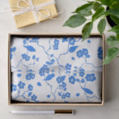 Vogels op Cherry Blossom Blue Print Tissuepapier (Geschenk)