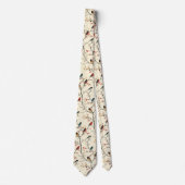 Vogels op Cream Stropdas (Voorkant)