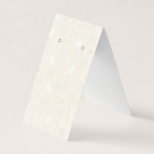 Vogels op Cream Tent Vouw Oorbel Display Kaarten (Voorkant)