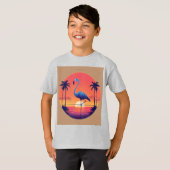 Vogels op de Draad – Cartoon Kudde T-shirt (Voorkant volledig)