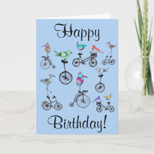 Vogels op de fiets Kaart