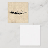 Vogels op de vogelkunst van de boomtak informatiekaartje (Voorkant / Achterkant)
