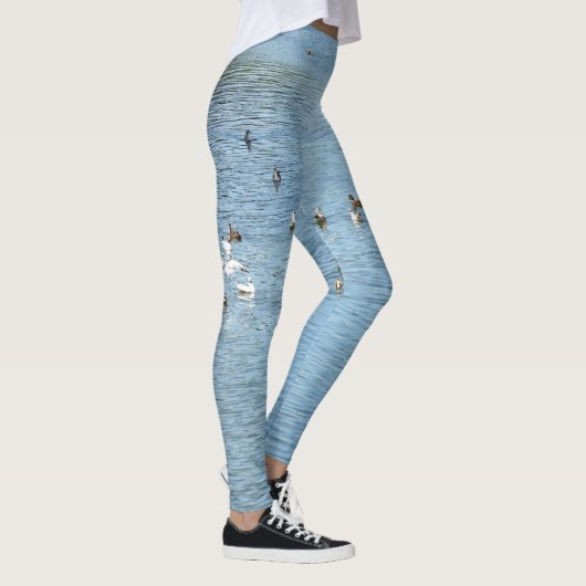 Vogels op de zomerrivier leggings (Rechts)