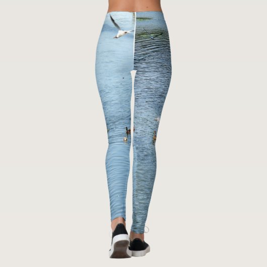 Vogels op de zomerrivier leggings (Achterkant)