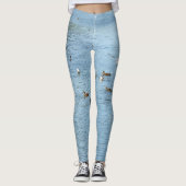 Vogels op de zomerrivier leggings (Voorkant)