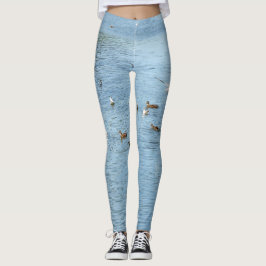 Vogels op de zomerrivier leggings