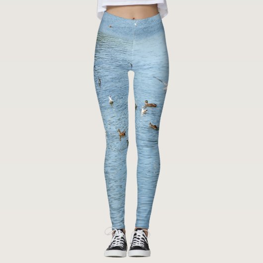 Vogels op de zomerrivier leggings (Voorkant)