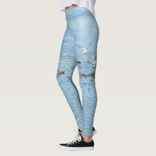 Vogels op de zomerrivier leggings