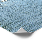 Vogels op de zomerrivier poster (Hoek)