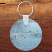 Vogels op de zomerrivier sleutelhanger (Voorkant)