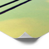 Vogels op draden, blauwe lucht. poster (Hoek)