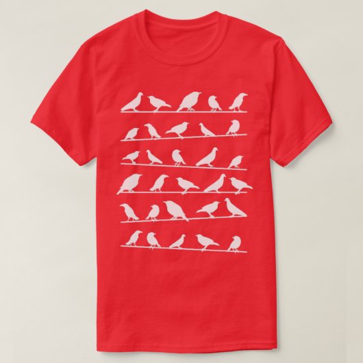 vogels op draden Vogelvogels die vogelgriep van vo T-shirt (Design voorkant)