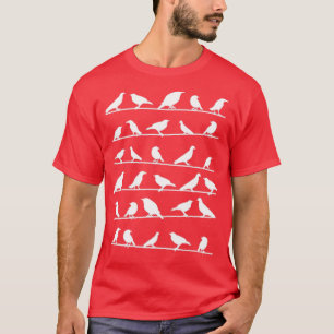 vogels op draden Vogelvogels die vogelgriep van vo T-shirt