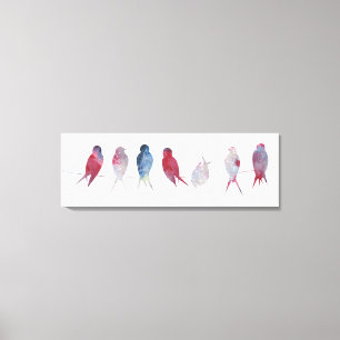 Vogels op dragerdoek canvas afdruk