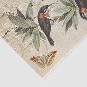 Vogels op een aftakkende groene loof vlindervlinde tissuepapier (Detail)