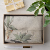 Vogels op een aftakkende groene loof vlindervlinde tissuepapier (Geschenk)