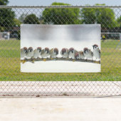 VOGELS OP een Banner van de TAK (Insitu)