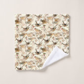 Vogels op een bijkantoor bad handdoek (Wasdoekje)