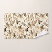 Vogels op een bijkantoor bad handdoek (Handdoek)