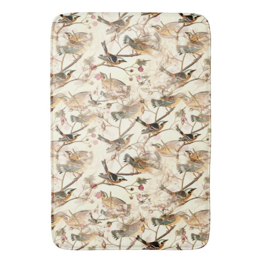 Vogels op een bijkantoor badmat (Voorkant Verticaal)