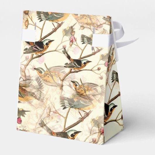 Vogels op een bijkantoor bedankdoosjes (Achterkant)