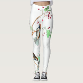 Vogels op een bijkantoor leggings