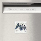 Vogels op een bijkantoor magneet (Insitu (Vaatwasser))
