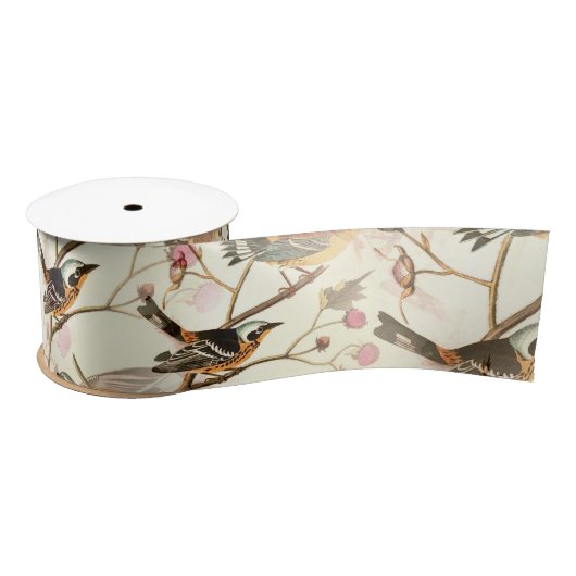 Vogels op een bijkantoor satijnen lint (Spoel)