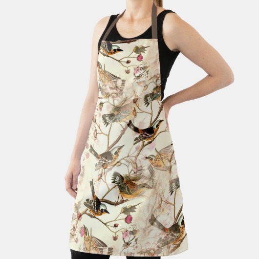 Vogels op een bijkantoor schort (Insitu)