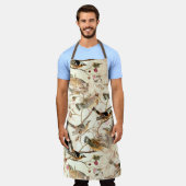 Vogels op een bijkantoor schort (Gedragen)