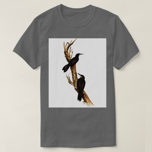 Vogels op een bijkantoor t-shirt (Design voorkant)